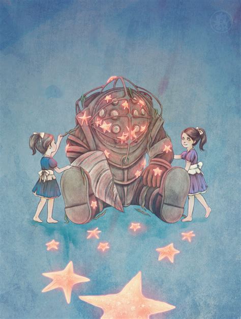 big daddy i have not play the games but oh god it s too cute x3 bioshock art bioshock