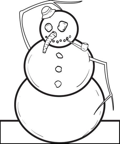 printable snowman coloring page  kids   tons