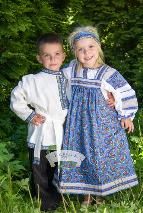 traditional russian dress mashenka for girls folk russian clothing