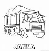 Janna Vrachtwagen Naam Kleurplaten sketch template
