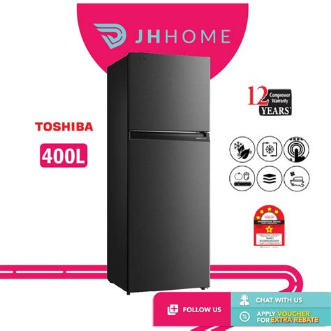 toshiba inverter  doors refrigerator   gr rtwe pmy shopee malaysia