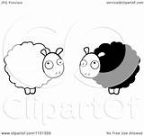 Sheep Fluffy Vector Clipart Cartoon Coloring Outlined Thoman Cory Regarding Notes Royalty sketch template