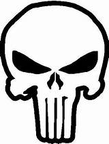 Punisher Skull Clipart Stencil Decal Sticker Comic Logo Printable Templates Tattoo Template Stencils Fastdecals Silhouette Decals Cliparts Appears Fictional Antihero sketch template