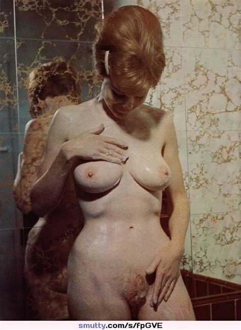 Vintage Redhead Lathered Up Hairy Pussy Pic