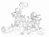 Deadpool Deathstroke Coloring Pages Vs Battle Contest Lobster Chibi Draw Winners Voting Comments Printable Right Winner sketch template