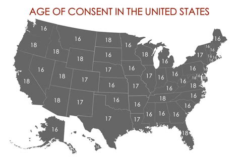 What Is The Age Of Consent In All 50 States Legal Age Of Consent Map