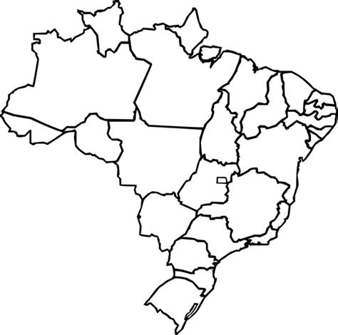 Brazil Map Coloring Page