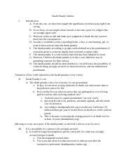 death penalty outlinedocx death penalty outline  introduction