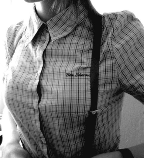 ben sherman on skinhead girl suspenders checked shirt scooter culture skinhead fashion