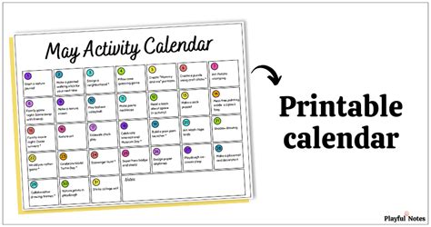 activity calendar easy ways       day
