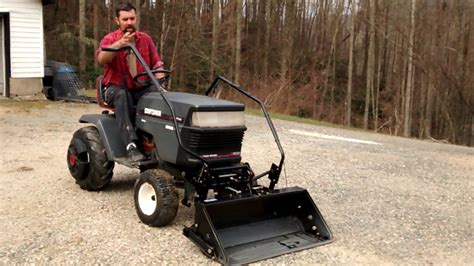 lawn tractor front scoop review  demonstration youtube