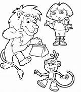 Coloring Pages Dora Printable Nick Jr Monkey Lion Kids Popular Coloringhome sketch template
