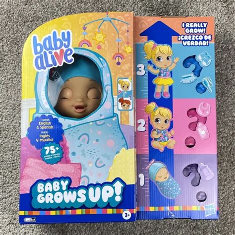 hasbro baby alive baby grows  doll  accessories english habla espanol  picclick