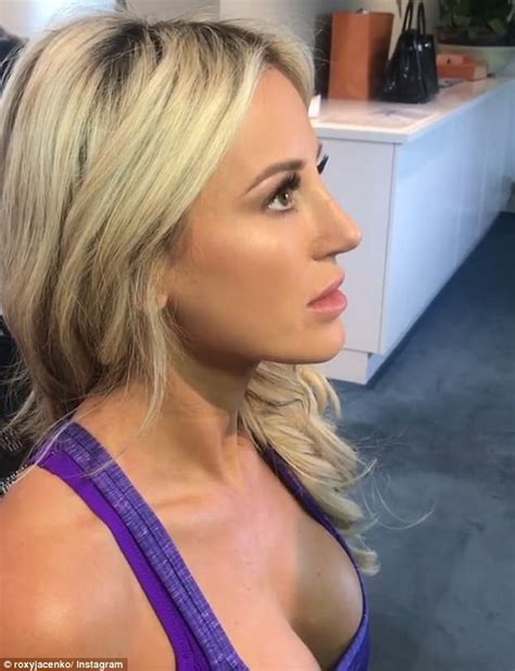 roxy jacenko puts on a very busty display working out daily mail online