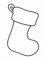 Stocking Christmas Outline Coloring Drawing Templates Clipartmag sketch template