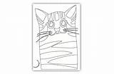 Cat Coloring Spotted Old Pages sketch template