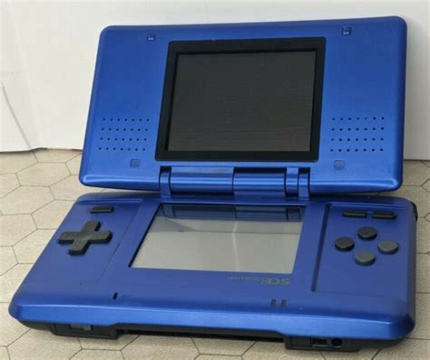 nintendo ds launch edition electric blue handheld system  sale  ebay