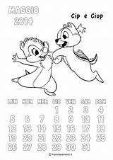 Calendario Animali Ciop Cip Principesse Mesi Pianetabambini Singolarmente Bernie Bambine Pagine sketch template