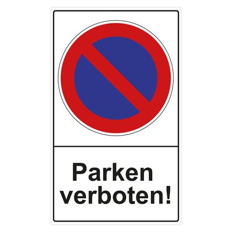 parkverbotsschild parken verboten alu aufkleber shop