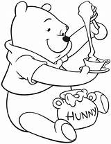 Coloring Pages Pooh Winnie Colouring Bear sketch template