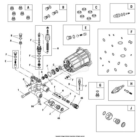 briggs  stratton power products    psi brute parts diagram  pump