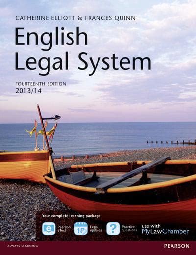 english legal system catherine elliott author 9780273784388