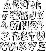 Alphabets sketch template