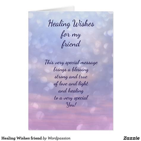 healing wishes friend card