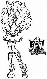 Coloring Pages Monster High Wolf Clawdeen Getcolorings Colouring Getdrawings Printable sketch template