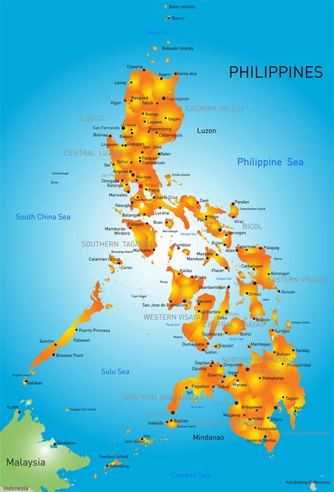 philippine map colored