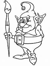 Elf Coloring Pages Christmas Elves sketch template