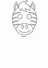 Zebra Mask Printable Template Pdf Color sketch template