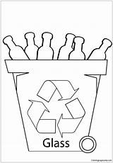 Recycling Glass Bin Coloring Pages Garbage Color Template Printable sketch template