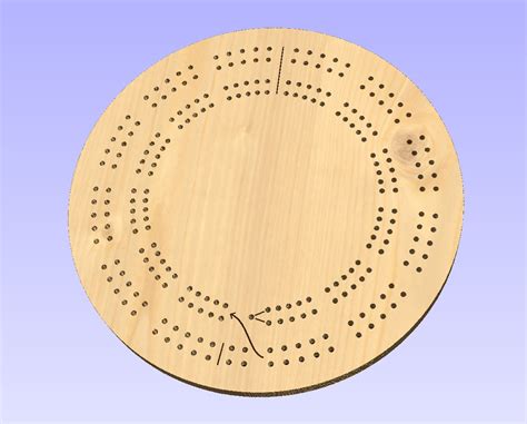 cribbage board template