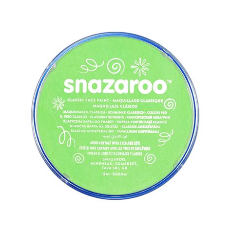 snazaroo classic face paint ml lime green walmartcom