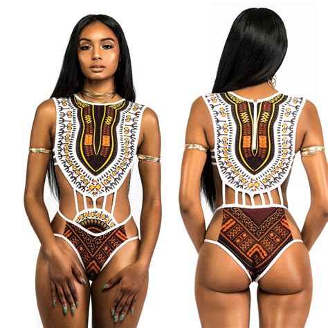2018 Sexy Africa One Piece Swimsuit White Bodysuit Beach Bathing Suit