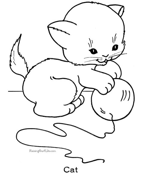 preschool kitten coloring pages coloring home