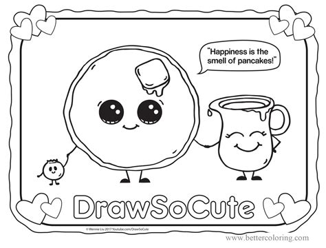 draw  cute pancake coloring pages  printable coloring pages