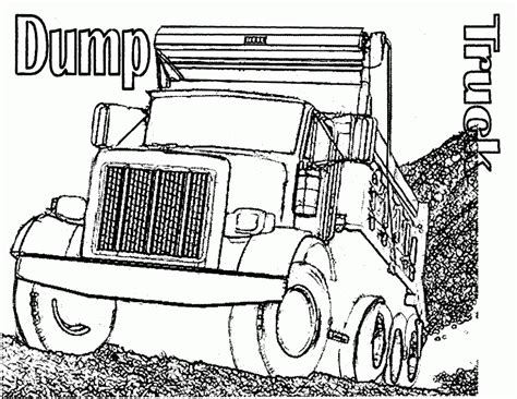 printable dump truck coloring pages  kids creation coloring