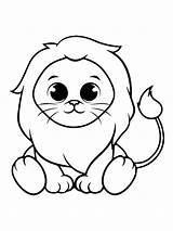 Lion sketch template