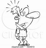 Nervous Cartoon Man Toonaday Lineart sketch template