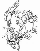 Rayquaza Pokémon sketch template