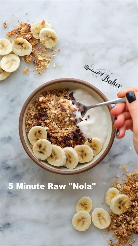 5 Minute Raw Nola Minimalist Baker Vegan Breakfast Recipes Healthy