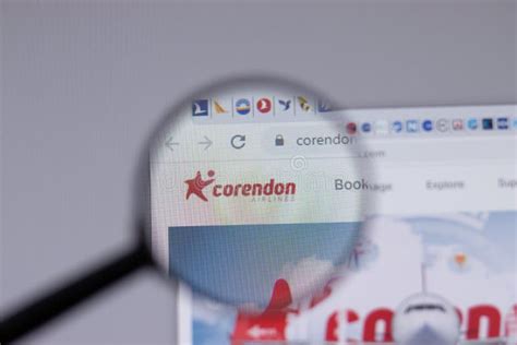 york usa  marzec  ikona logo firmy corendon airlines na stronie internetowej