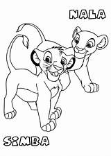 Nala Coloring Pages Lion King Simba Baby Getcolorings Printable Awesome sketch template