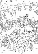 Weihnachtsmann Bringt Geschenke Malvorlage sketch template