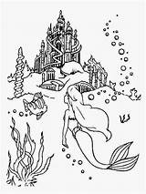 Ariel Coloring Mermaid Little Pages Printable Filminspector sketch template