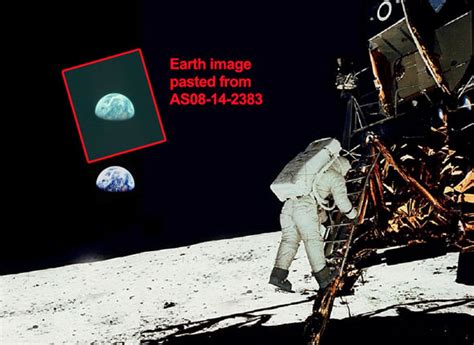 lunar landings hoax does pic in which earth appears added in prove
