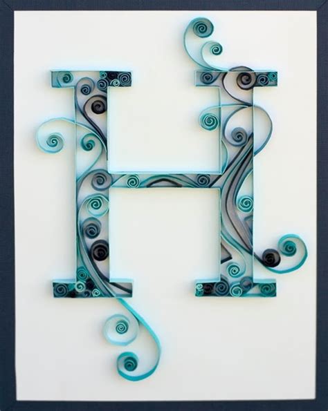 quilled monogram letter  crafts quilling letters diy wall art