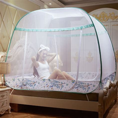 summer mosquito netting  double bed camp tent yurt mosquito net kingqueen size bedding